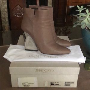 Jimmy Choo brown leather “Myth”booties